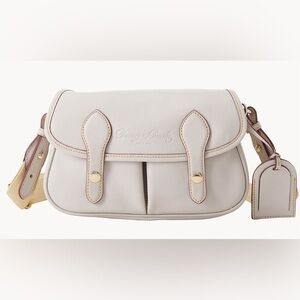 Dooney & Bourke Cream Crossbody Bag with Tan Trim